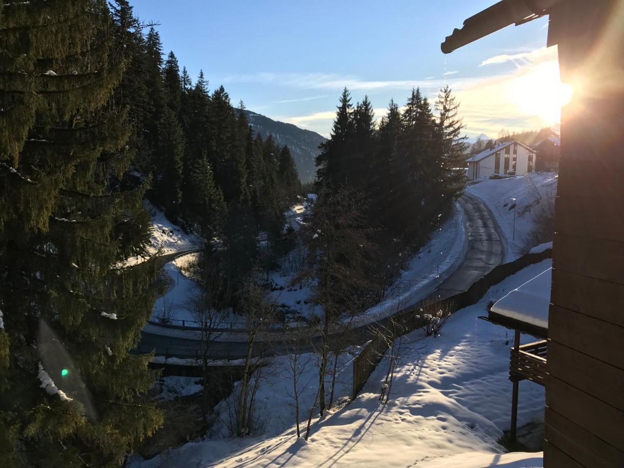 Ferienwohnung Laax Mit Traumblick, Grossem Balkon Und Terrasse Exterior foto