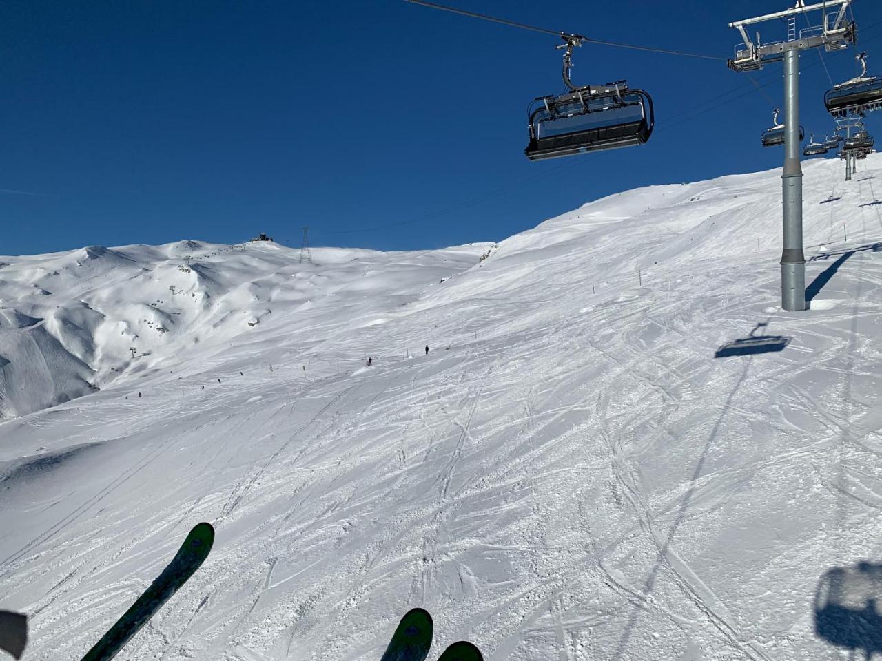 Ferienwohnung Laax Mit Traumblick, Grossem Balkon Und Terrasse Exterior foto