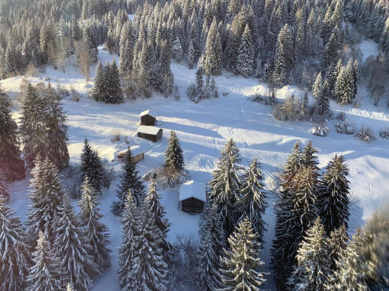 Ferienwohnung Laax Mit Traumblick, Grossem Balkon Und Terrasse Exterior foto